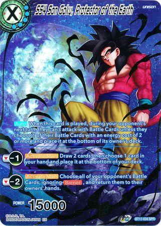 SS4 Son Goku, Protector de la Tierra (SPR) (BT11-034) [Vermilion Bloodline 2nd Edition]
