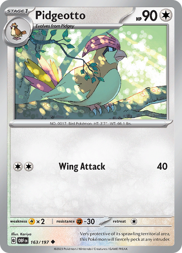 Pidgeotto (163/197) [Scarlet &amp; Violet: Llamas de obsidiana] 