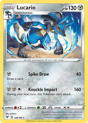 Lucario (120/185) [Espada y escudo: voltaje vívido] 