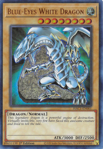 Dragón blanco de ojos azules (Terminal de duelo) [HAC1-EN001] Raro paralelo 