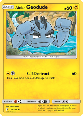 Geodude de Alola (34/181) [Sol y Luna: Formen equipo] 