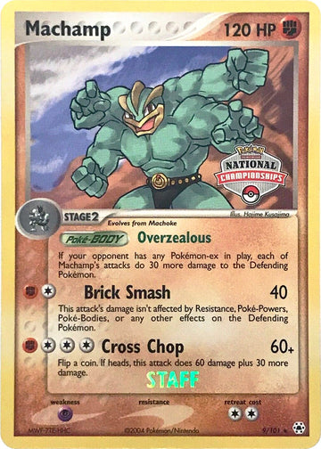 Machamp (9/101) (Promoción de campeonatos nacionales) (Staff) [EX: Leyendas ocultas] 