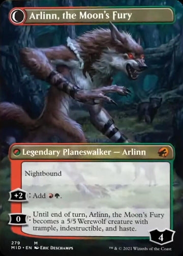 Arlinn, the Pack's Hope // Arlinn, the Moon's Fury (Borderless) [Innistrad: Midnight Hunt] - 0