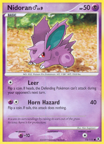 Nidoran (72/111) (Masculino) [Platino: Rising Rivals] 