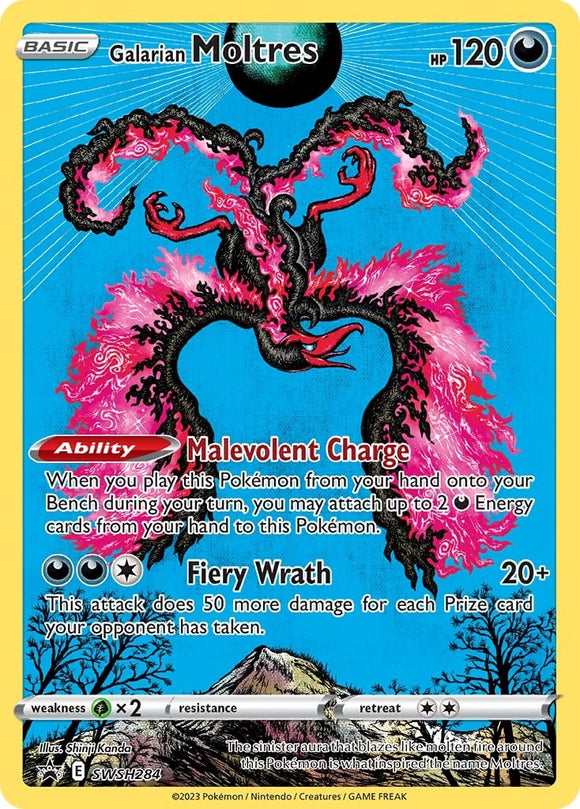 Moltres de Galar (SWSH284) [Promociones de Sword &amp; Shield: Black Star] 