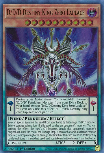 D/D/D Rey del Destino Zero Laplace [GFP2-EN079] Ultra Raro 