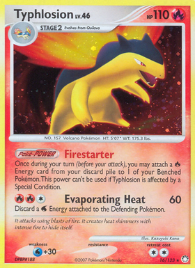 Typhlosion (16/123) [Diamante y perla: tesoros misteriosos] 