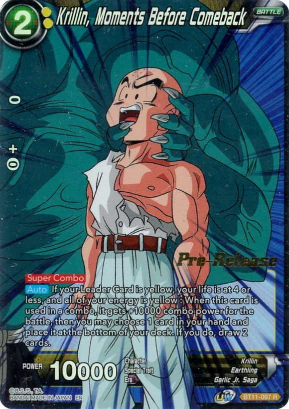Krillin, momentos antes de su regreso (BT11-097) [Promociones de prelanzamiento de Vermilion Bloodline] 