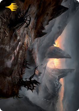 Tarjeta de arte de Haunted Ridge (firma con sello dorado) [Serie de arte Innistrad: Midnight Hunt] 