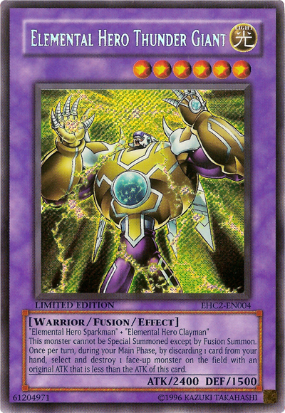 Héroe elemental Gigante del trueno [EHC2-EN004] Secreto raro 