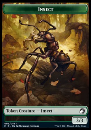 Clue // Insect Double-Sided Token [Innistrad: Midnight Hunt Tokens] - 0