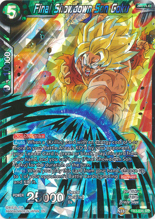 Enfrentamiento final Son Goku (Shatterfoil) (TB3-035) [Dragon Brawl] 