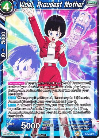 Videl, la madre más orgullosa (Power Booster: Torneo Mundial de Artes Marciales) (P-149) [Tarjetas de promoción] 