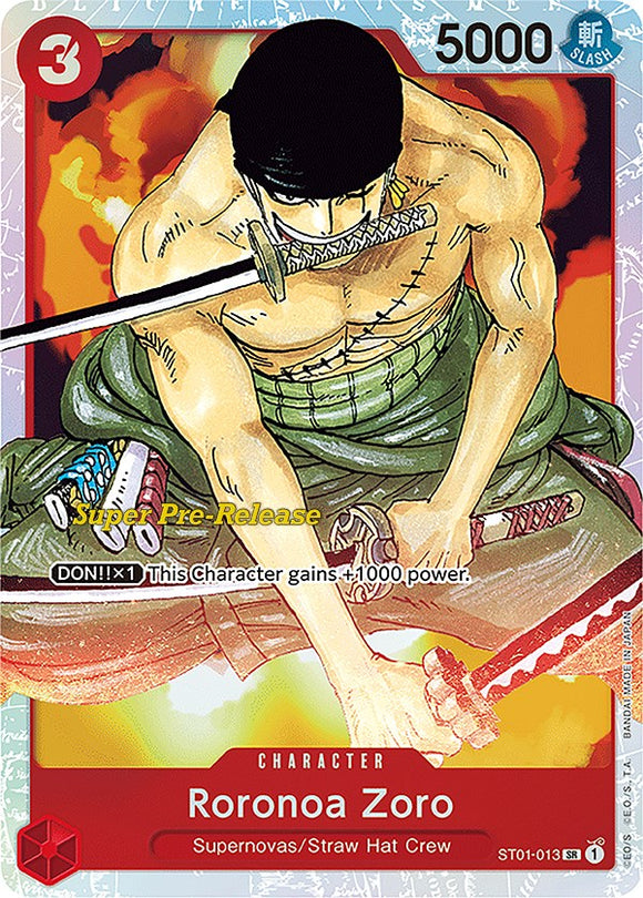 Roronoa Zoro [Super Mazo de inicio de prelanzamiento: Tripulación del Sombrero de Paja] 
