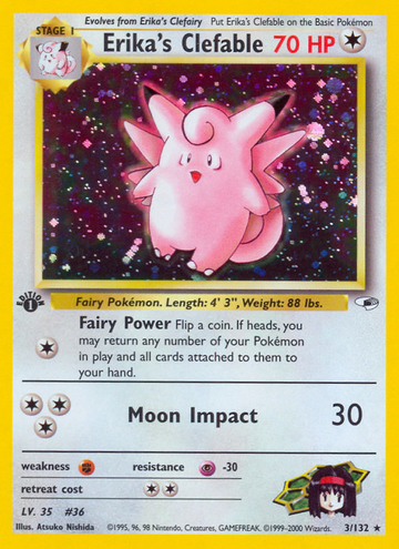 El Clefable de Erika (3/132) [Gym Heroes 1.ª Edición] 