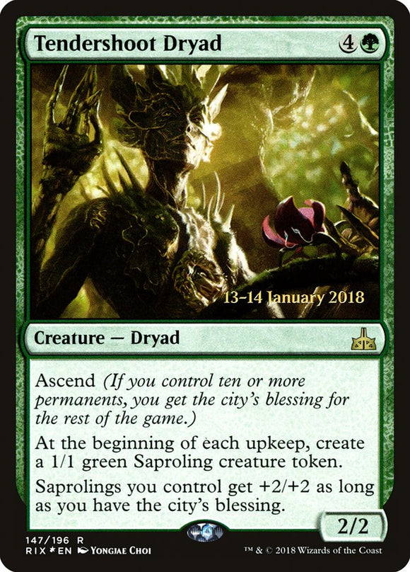 Dryad Tendershoot [Promociones previas al lanzamiento de Rivals of Ixalan] 