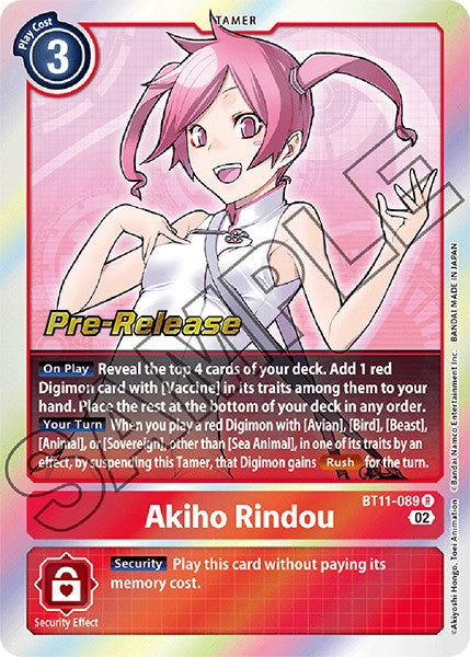 Akiho Rindou [BT11-089] [Promociones previas al lanzamiento de la fase dimensional] 