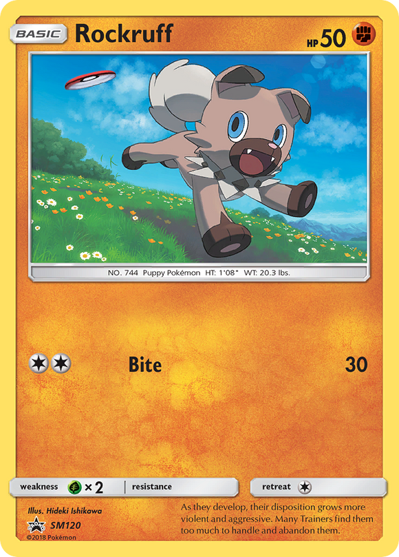 Rockruff (SM120) [Sun &amp; Moon: promociones de Black Star] 