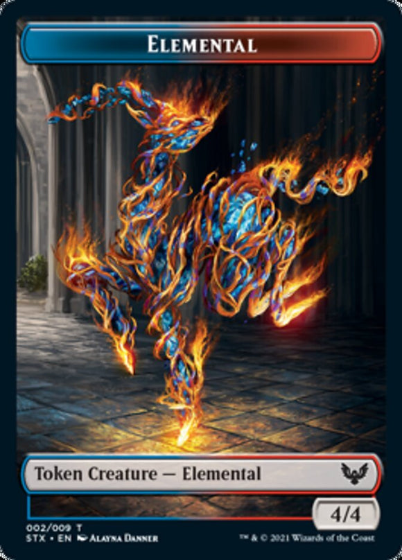 Ficha de doble cara Elemental // Espíritu [Fichas de Strixhaven: Escuela de magos] 
