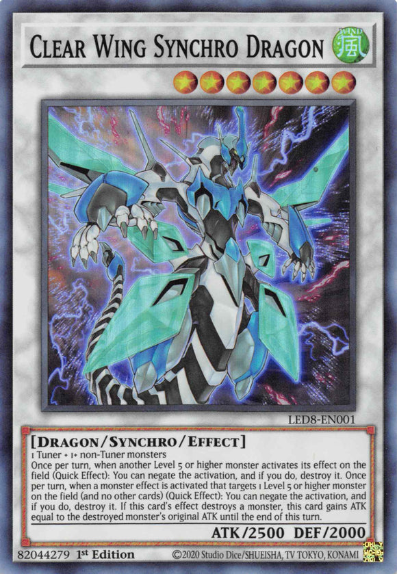 Dragón sincronizado de alas transparentes [LED8-EN001] Super raro 