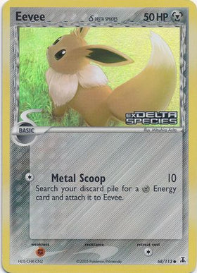 Eevee (68/113) (Especie Delta) (Estampado) [EX: Especie Delta] 