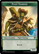 Plant Warrior // Treasure Double-Sided Token [Outlaws of Thunder Junction Commander Tokens]-1