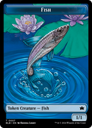 Fish // Warren Warleader Double-Sided Token [Bloomburrow Tokens]-1