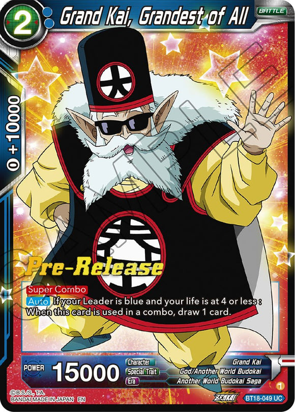 Grand Kai, el más grande de todos (BT18-049) [Promociones de prelanzamiento de Dawn of the Z-Legends] 