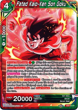 Kaio-Ken Son Goku predestinado (SD9-04) [El asalto de los Saiyans] 