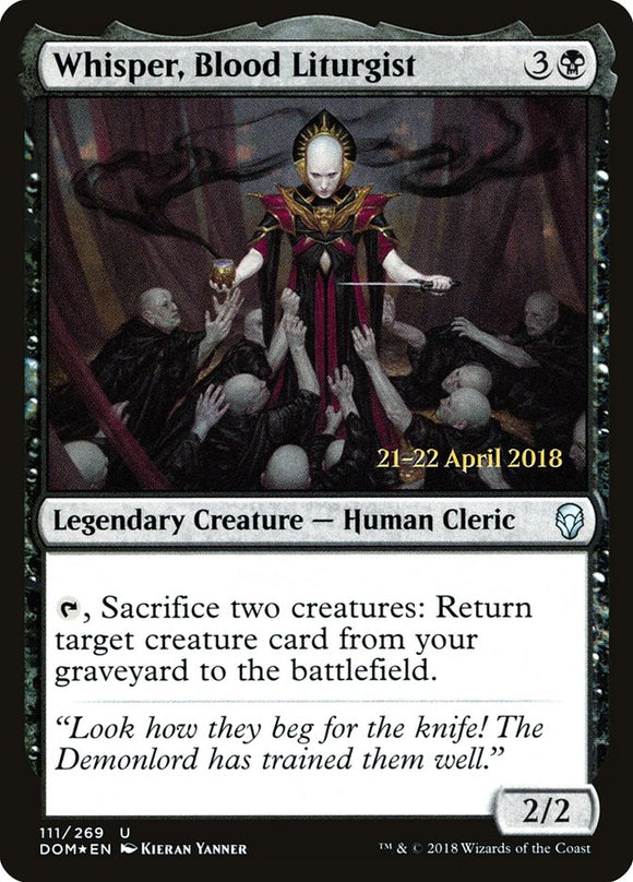 Susurro, liturgista de sangre [Promociones de prelanzamiento de Dominaria] 