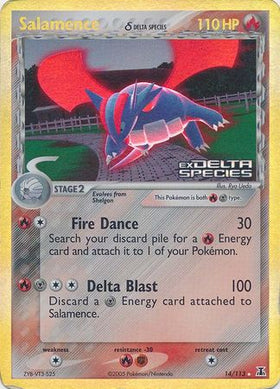 Salamence (14/113) (Especie Delta) (Estampada) [EX: Especie Delta] 
