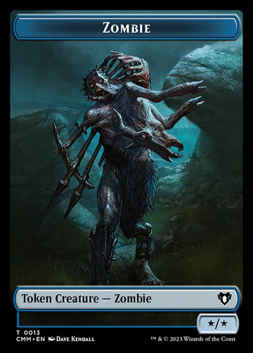 Bird // Zombie (0013) Double-Sided Token [Commander Masters Tokens] - 0