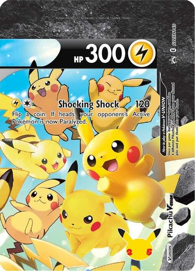 Pikachu V-UNION (SWSH140) (Celebraciones) [Promociones de Sword &amp; Shield: Black Star] 