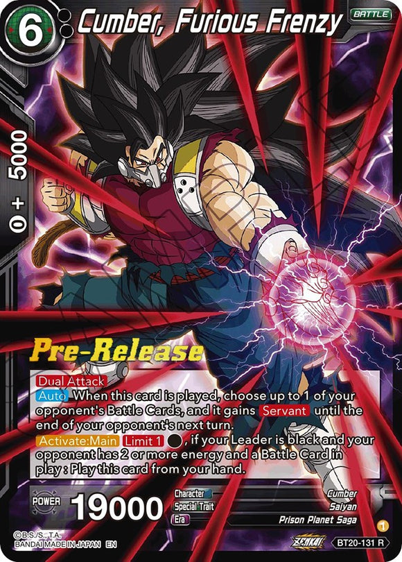 Cumber, Furious Frenzy (BT20-131) [Promociones de prelanzamiento de Power Absorbed] 