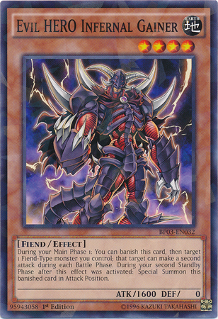 HÉROE malvado Infernal Gainer [BP03-EN032] Shatterfoil Raro 