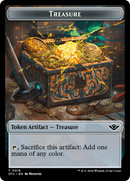 Boar // Treasure Double-Sided Token [Outlaws of Thunder Junction Commander Tokens]-2