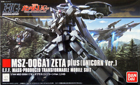 Bandai HGUC 182 Gundam MSZ-006A1 ZETA plus (Unicorn Version) 1/144 Scale Kit