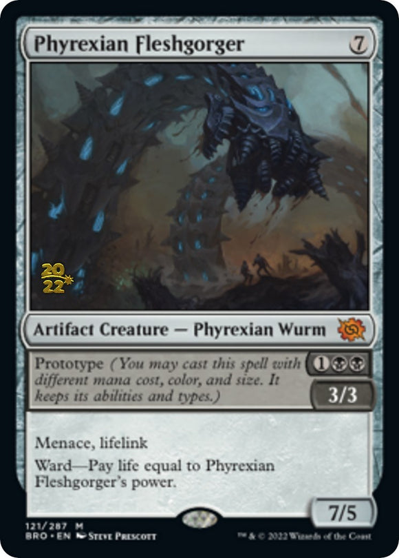 Phyrexian Fleshgorger [Promociones previas al lanzamiento de The Brothers' War] 