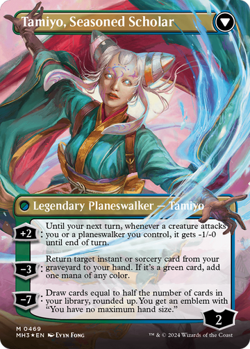 Tamiyo, Inquisitive Student // Tamiyo, Seasoned Scholar (Borderless) (Textured Foil) [Modern Horizons 3] - 0
