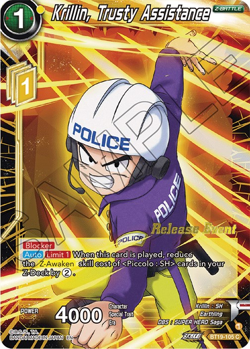 Krillin, fiel ayudante (paquete de vacaciones Ambición del luchador) (BT19-105) [Tarjetas de promoción de torneos] 