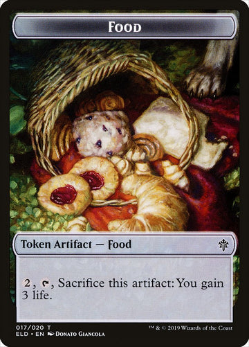 Bear // Food (17) Double-Sided Token [Throne of Eldraine Tokens] - 0