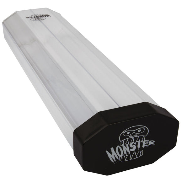 Dual Playmat Tube - Clear with Black Cap - Monster Protectors Playmat Storage