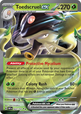 Toedscruel ex (022/197) [Scarlet &amp; Violet: Llamas de obsidiana] 