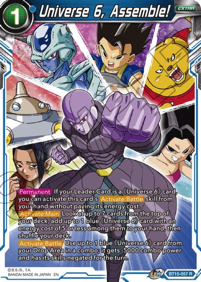 Universo 6, ¡reúnanse! (BT15-057) [Duelo de Saiyans] 