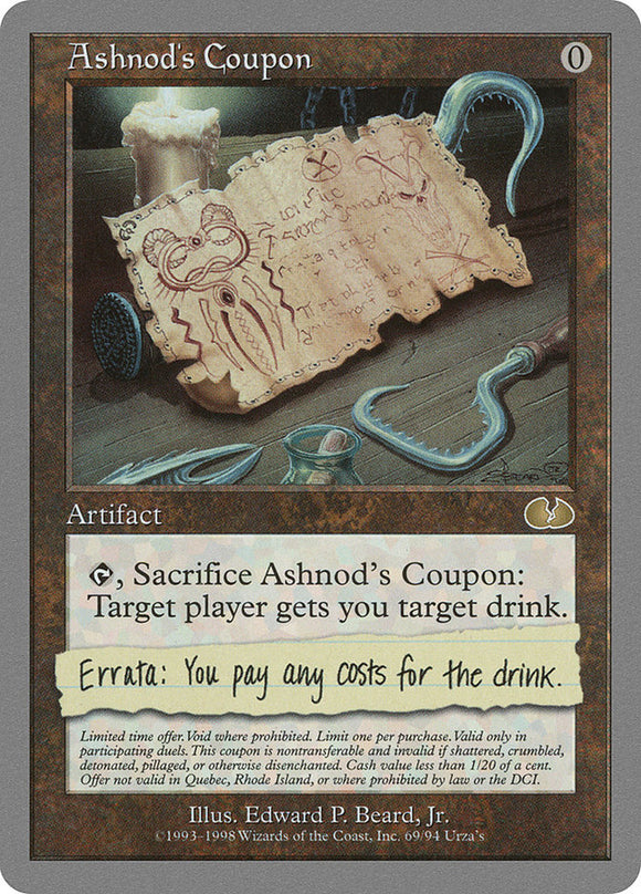 Cupón de Ashnod [Despegado] 