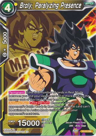 Broly, presencia paralizante (P-111) [Magnífica colección Guerrero abandonado] 