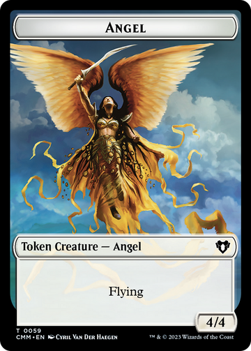 Copy (54) // Angel Double-Sided Token [Commander Masters Tokens] - 0