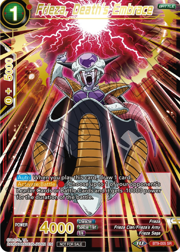 Freezer, Abrazo de la Muerte (BT9-005) [Tarjetas de Promoción de Torneo] 