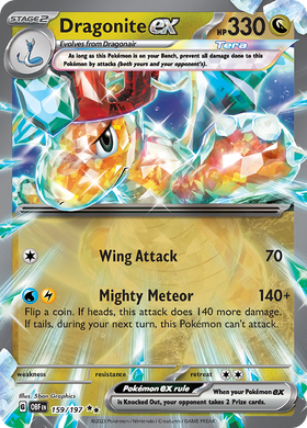 Dragonite ex (159/197) [Scarlet &amp; Violet: Llamas de obsidiana] 