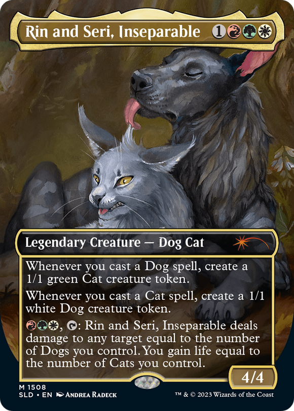 Rin y Seri, inseparables (1508) // Rin y Seri, inseparables [Baraja de Secret Lair Commander: Llueven gatos y perros] 
